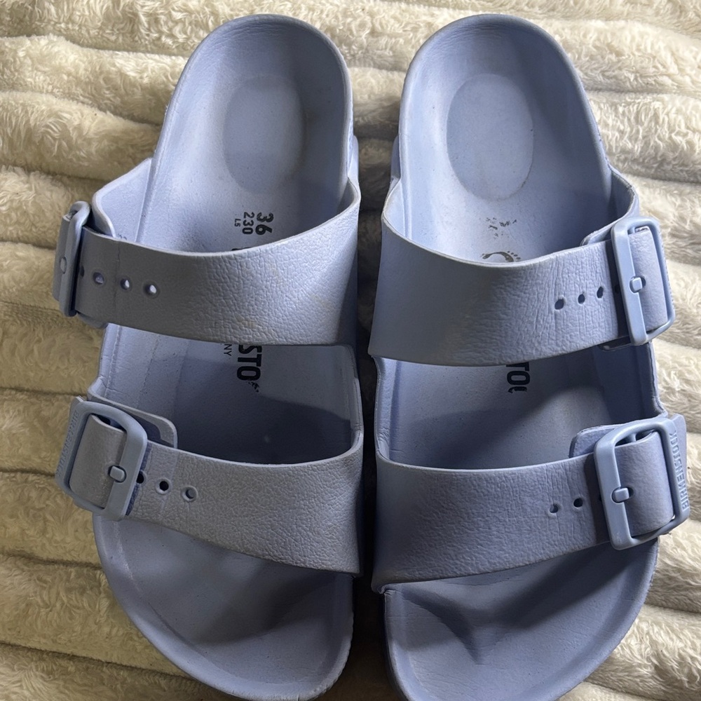 Birkenstock Sky Blue Double Strap Sandals - Picture 2 of 5